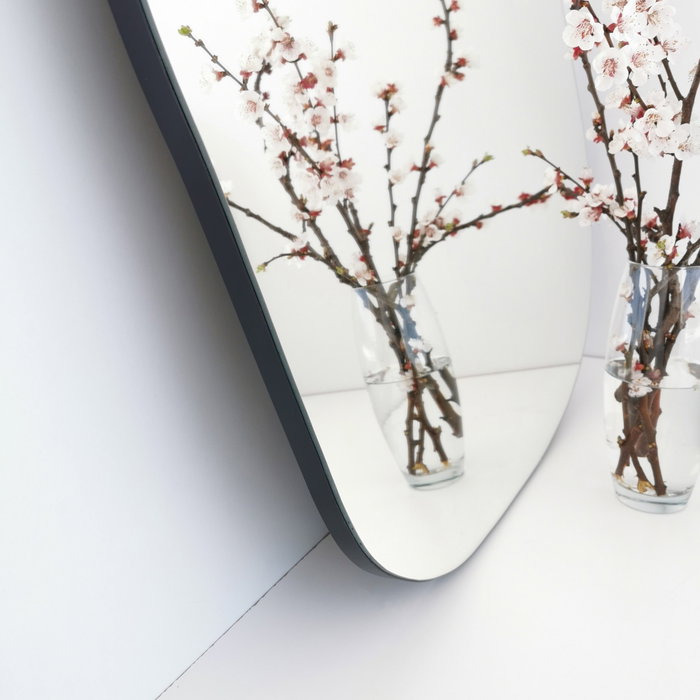 Hanah Home Espejo Transparente Amorphous 90x70 cm, 100% MDF, Moderno, Ideal para Hogar y Hoteles